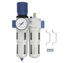 Air Pressure regulator with water separator and air lubricator. 3/4"" MIDI RQS.