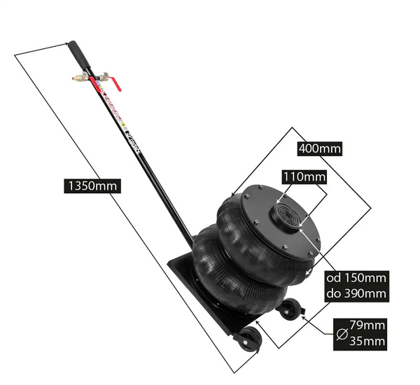 Pneumatic air jack - REDATS 8T